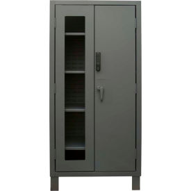 Durham Mfg Co. 3702CXC-BLP4S-95 Durham Heavy Duty Access Control Cabinet with Electronic Lock 3702CXC-BLP4S-95 - 24"W x 36"D x 78"H image.