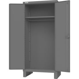 Durham Mfg.® Heavy Duty Storage Cabinet with Hanger Bar 36"W x 24"D x 78"H Gray All-Welded 