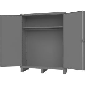 Durham Mfg.® Heavy Duty Storage Cabinet with Hanger Bar 60"W x 24"D x 78"H Gray All-Welded 