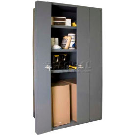 Durham Mfg Co. 3950-3S-95 Durham Heavy Duty Storage Cabinet 3950-3S-95 - 3-Shelf Bi-Folding Door 36"W x 18"D x 72H image.