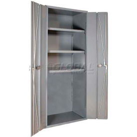Durham Mfg Co. 3951-3S-95 Durham Heavy Duty Storage Cabinet 3951-3S-95 - 3-Shelf Bi-Folding Door 36"W x 24"D x 72H image.