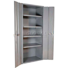 Durham Mfg Co. 3953-4S-95 Durham Heavy Duty Storage Cabinet 3953-4S-95 - 4-Shelf Bi-Folding Door 36"W x 24"D x 84H image.