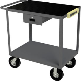 Durham Mfg.® Instrument Cart w/2 Shelves & Pneumatic Casters 1200 lb. 36""L x 24""W x 37-5/8""H