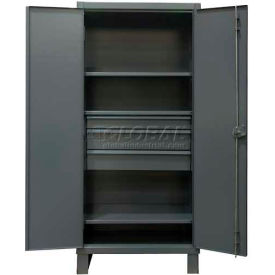 Durham Mfg Co. HDCD243678-3M95 Durham Heavy Duty Cabinet HDCD243678-3M95- 12 Gauge With 3 Drawers & 3 Shelves, 36"W x 24"D x 78"H image.