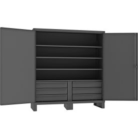 Global Industrial B2682428 Global Industrial™ Heavy Duty Cabinet W/ Drawers 12-Gauge, 72"W x 24"D x 78"H image.