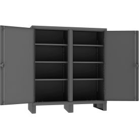 Durham Mfg Co. HDDS246066-6S95 Durham Heavy Duty Double Shift Storage Cabinet HDDS246066-6S95 - 12 Gauge 60"W x 24"D x 66"H image.