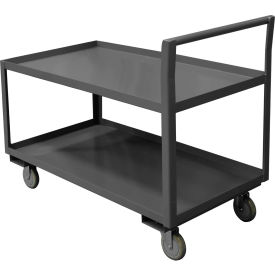 Durham Mfg Co. LDO-3048-2-ALU-95 Durham Mfg.® Service Cart, 2 Lip Shelves, 30"Wx48"L image.