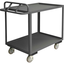 Durham Mfg Co. RSCE-2448-2-95 Durham Mfg.® Stock Cart With Ergnomic Handle, 2 Tray Shelves, 24"Wx48"L, 1200 Lbs. Cap. image.