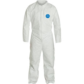 DuPont Tyvek 400, Coverall,Serged Seams, Open Wrist & Ankles, White, 3X, 25/Qty