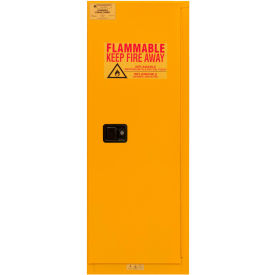 Durham Mfg.® Flammable Storage Cabinet 22 Gallon Cap. 23-7/16"W x 18-3/16"D x 65-1/8"HYellow 
