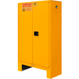 Durham Mfg.® Flammable Storage Cabinet 45 Gallon Cap. 43-3/16"W x 18-3/16"D x 70-5/8"HYellow 