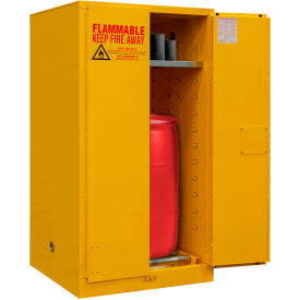 Durham Mfg Co. 1055MDSR-50 Durham Flammable Drum Cabinet 55 Gallon Manual Close Door - 34"W x 34"D x 65"H image.