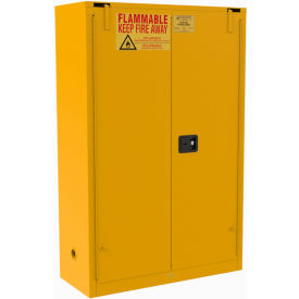 Durham Mfg.® Flammable Storage Cabinet 60 Gallon Cap. 43-5/16"W x 18-3/16"D x 66-3/8"HYellow 