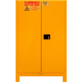 Durham Mfg.® Flammable Storage Cabinet 90 Gallon Cap. 43-3/16"W x 34-3/16"D x 70-5/8"HYellow 