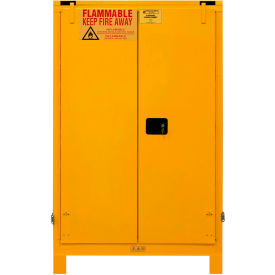 Durham Mfg.® Flammable Storage Cabinet 90 Gallon Cap. 43-5/16"W x 34-3/16"D x 71-7/8"HYellow 