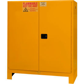 Durham Mfg.® Flammable Storage Cabinet 120 Gal Cap. 59-3/16"W x 34-3/16"D x 70-5/8"H Yellow 