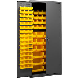 Durham Mfg.® Bin Storage Cabinet 138 Yellow Bins All-Welded 36"W x 24"D x 84"H 