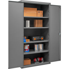 Durham Mfg.® Storage Cabinet 16 Ga. 4 Adj. Shelves 36"W x 24"D x 84"H Lockable Gray 