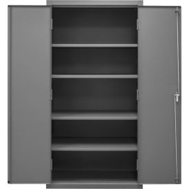 Durham Mfg.® Storage Cabinet 16 Ga. 4 Adj. Shelves 36"W x 24"D x 72"H Lockable Gray 