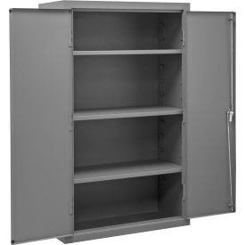 Durham Mfg.® Storage Cabinet 16 Ga. 3 Adj. Shelves 36"W x 18"D x 60"H Lockable Gray 