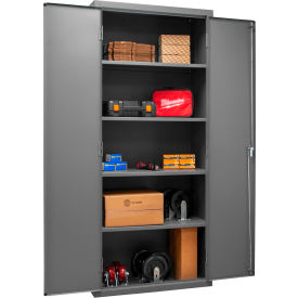 Durham Mfg.® Storage Cabinet 16 Ga. 4 Adj. Shelves 36"W x 18"D x 84"H Lockable Gray 