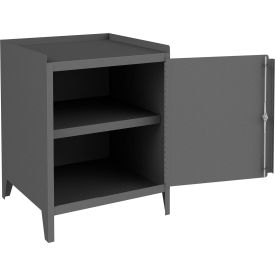 Durham Mfg.® Table High Heavy Duty Storage Cabinet 14 Ga 24-1/8"W x 24-1/4"D x 33-5/8"H Gray 