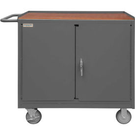 Durham Mfg Co. 3113-TH-95 Durham Mfg. Mobile Bench Cabinet, 2 Doors, 1 Shelf, 42-1/8"W x 25-13/16"D x 36-3/8"H, Gray image.