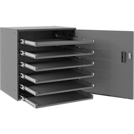 Durham Mfg.® Heavy Duty Bearing Slide Rack with Lock 20-5/16"W x 15-7/8"D x 21-7/8"H Gray 
