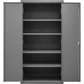 Durham Mfg.® HD Shelf Cabinet 14 Ga. 4 Adj. Shelves 36"W x 24"D x 72"H Lockable Gray 