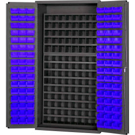 Durham Mfg Co. 3501-DLP-72/40B-96-5295 Durham Small Parts Storage Cabinet 3501-DLP-72/40B-96-5295 - w/112 Steel Compartments, 96 Blue Bins image.