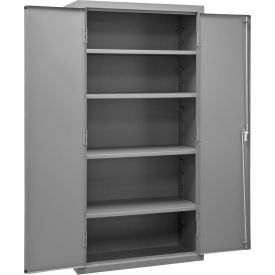 Durham Mfg.® HD Cabinet 14 Ga. 4 Adj. Shelves 36"W x 18"D x 72"H Lockable Gray 
