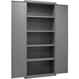 Durham Mfg.® HD Cabinet 14 Ga. 4 Adj. Shelves 36"W x 18"D x 84"H Lockable Gray 