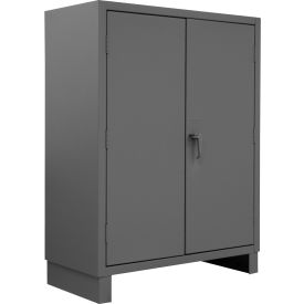 Durham Mfg.® HD Cabinet 14 Ga. 3 Adj. Shelves 36"W x 24"D x 60"H Pad-lockable Gray 