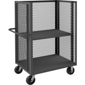 Durham Mfg.® 3 Sided Mesh Truck w/2 Shelves 3000 lb. Cap. 54-1/2"L x 24-3/8"W x 56-7/16"H 