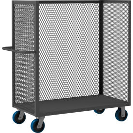 Durham Mfg.® 3 Sided Mesh Truck w/1 Base Shelf 3600 lb. Cap. 54-1/2"L x 30-3/8"W x 56-7/16"H 