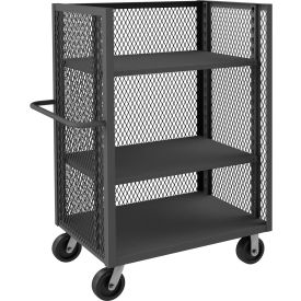 Durham Mfg.® 3 Sided Mesh Truck w/3 Shelves 3000 lb. Cap. 66-1/2"L x 30-3/8"W x 56-7/16"H 