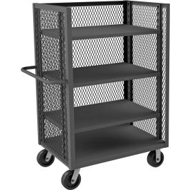 Durham Mfg.® 3 Sided Mesh Truck w/3 Adj. Shelves 3000 lb. Cap.66-1/2"L x 30-3/8"W x 56-7/16"H 