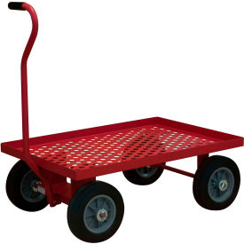 Durham Mfg.® Semi-Pneumatic Wheel Platform Truck 1200 lb. Cap. 38-5/16"L x 24"W Red 