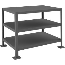 Durham Mfg.® Stationary Machine Table w/3 Shelves Steel Square Edge 39-1/4"W x 26-3/4"D