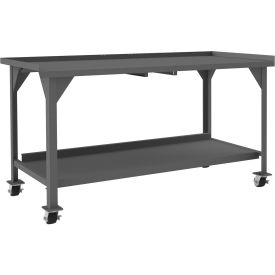Mobile Heavy Duty Workbench, Fixed Height, 72"W x 30"D x 39-13/16"H, 4000 lb Cap view 2