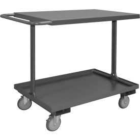 Durham Mfg.® Shelf Cart with 2 Shelves 1200 lb. Cap. 42"L x 24"W x 35-13/16"H Gray 