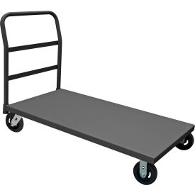 Durham Mfg.® Platform Truck w/Push Handle 2000 lb. Cap. 63-5/8"L x 30-3/8"W Gray 