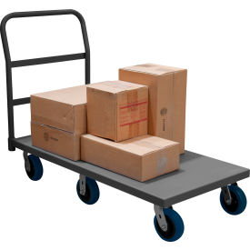 Durham Mfg.® Platform Truck w/Push Handle 3600 lb. Cap. 63-5/8"L x 30-3/8"W Gray 