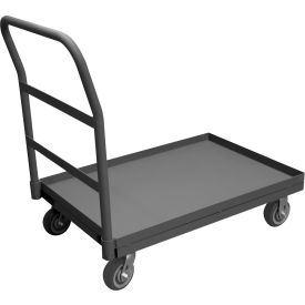 Durham Mfg.® Platform Truck w/Push Handle Lipped Deck 1400 lb. Cap. 51-5/8"L x 36-3/8"WGray 