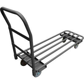 Platform Truck with Shelf, 1400 lb. Cap., 51-7/16"L x 18-3/8"W x 35-3/4"H, Gray view 2