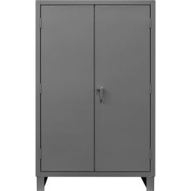 Extra HD Cabinet, 12 Ga., 4 Adj. Shelves, 48"W x 24"D x 78"H, Pad-lockable, Gray view 2