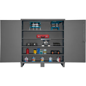 Global Industrial B2169508 Global Industrial™ Heavy Duty Cabinet, 12 Gauge, 72"W x 24"D x 78"H, Gray image.