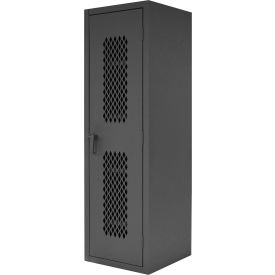 Ventilated Locker, 16 Gauge, 24"W x 24-1/8"D x 78"H, All Welded, Gray view 2