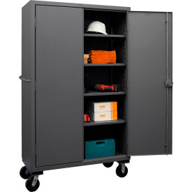 Durham Mfg.® Mobile Cabinet with 4 Adjustable Shelves 12 Gauge 48"W x 24"D x 81"H 