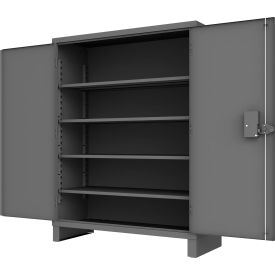 Durham Mfg.® Access Control Cabinet with Electronic Lock 12 Gauge 60"W x 24"D x 78"H Gray 